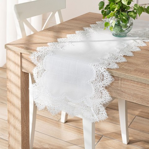 SERENA Bieżnik z gipiurą, szerokość 60cm x wysokość 120cm, kolor 001 biały 202531/KSP/001/060120/1