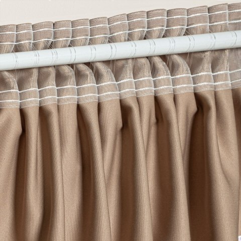 Taśma ołówek na karnisz 10cm, marszczenie 1:2, transparentna z białym sznurkiem, FM100-K1-1C3 TASMAA/Z28/P20/010000/1