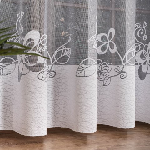 Firanka żakardowa na metry 107199 wysokość 155 cm kolor biały
