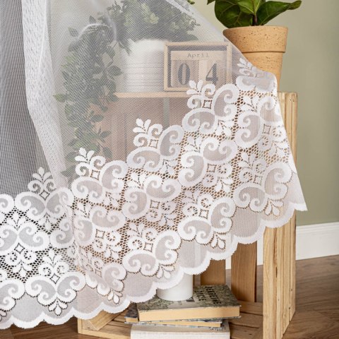 Firanka żakardowa na metry 015997 wysokość 175 cm kolor biały