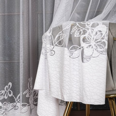 Firanka żakardowa na metry 107199 wysokość 175 cm kolor biały