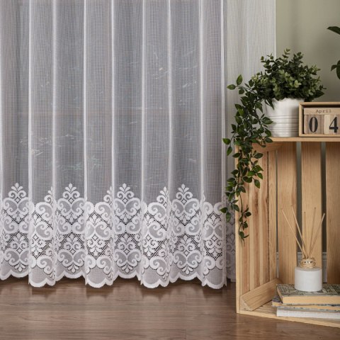 Firanka żakardowa na metry 015997 wysokość 250 cm kolor biały