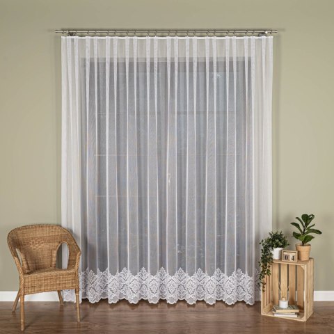 Firanka żakardowa na metry 015997 wysokość 250 cm kolor biały