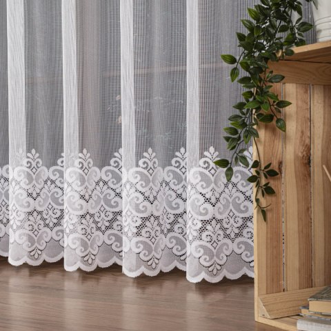 Firanka żakardowa na metry 015997 wysokość 250 cm kolor biały