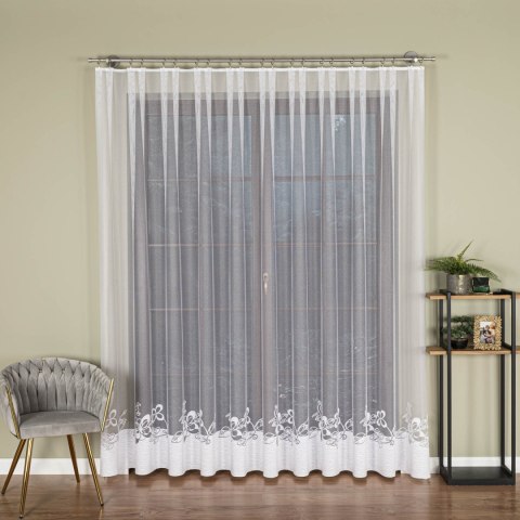 Firanka żakardowa na metry 107199 wysokość 250 cm kolor biały