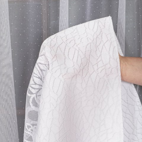 Firanka żakardowa na metry 107199 wysokość 250 cm kolor biały