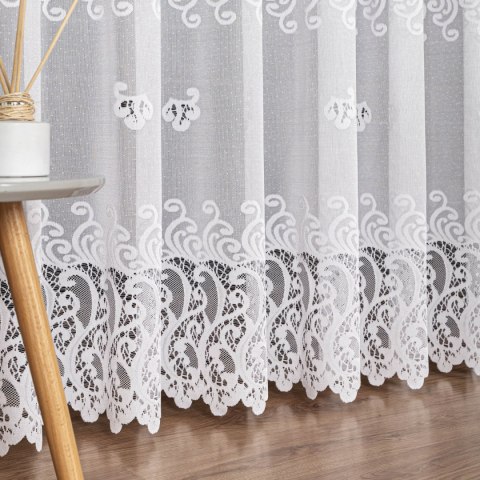 Firanka żakardowa na metry 107871 wysokość 250 cm kolor biały