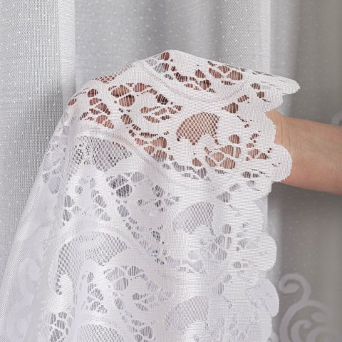 Firanka żakardowa na metry 107871 wysokość 250 cm kolor biały
