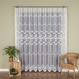 Firanka żakardowa na metry 361270 wysokość 300 cm kolor biały