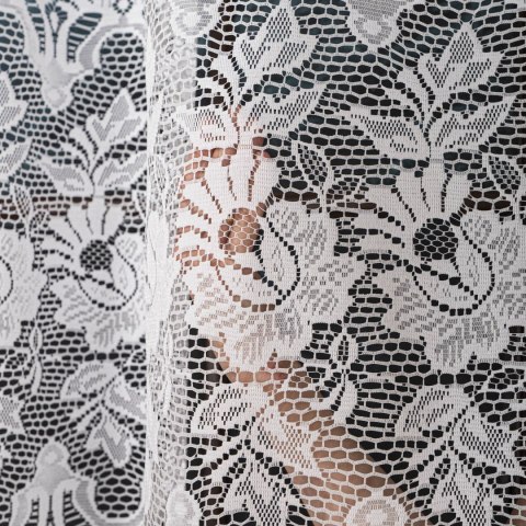 Firanka żakardowa na metry 361270 wysokość 300 cm kolor biały