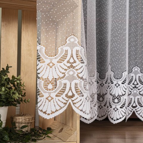 Firanka żakardowa na metry 361270 wysokość 300 cm kolor biały