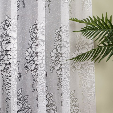 Firanka żakardowa na metry 361350 wysokość 150 cm kolor biały