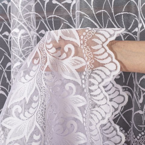 Firanka żakardowa na metry 049348 wysokość 160 cm kolor biały