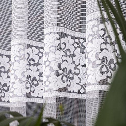 Firanka żakardowa na metry 017563 wysokość 170 cm kolor biały