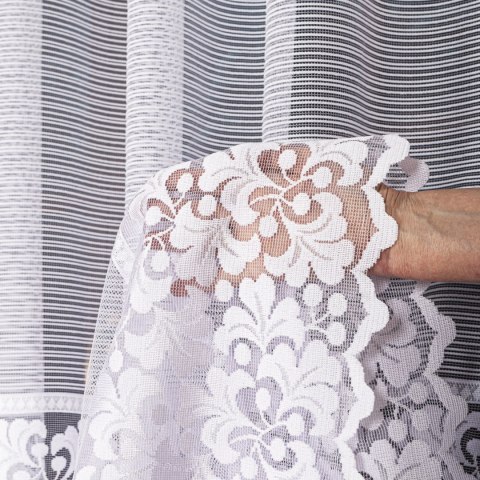 Firanka żakardowa na metry 017563 wysokość 170 cm kolor biały