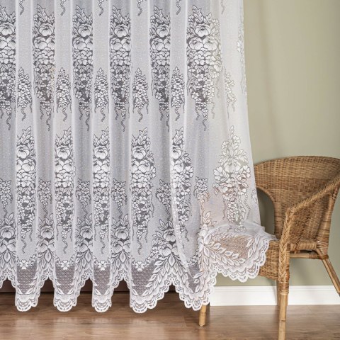 Firanka żakardowa na metry 361350 wysokość 220 cm kolor biały