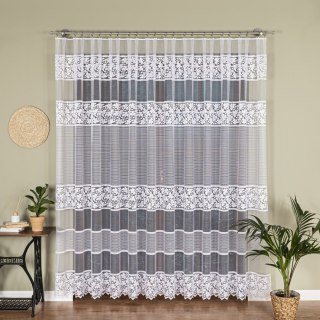 Firanka żakardowa na metry 017563 wysokość 250 cm kolor biały