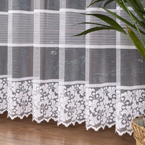 Firanka żakardowa na metry 017563 wysokość 250 cm kolor biały