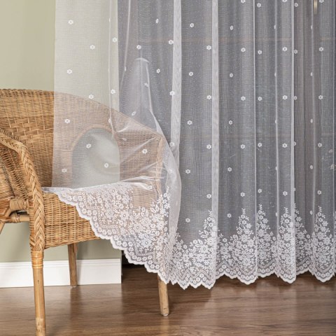Firanka żakardowa na metry 131011 wysokość 250 cm kolor biały