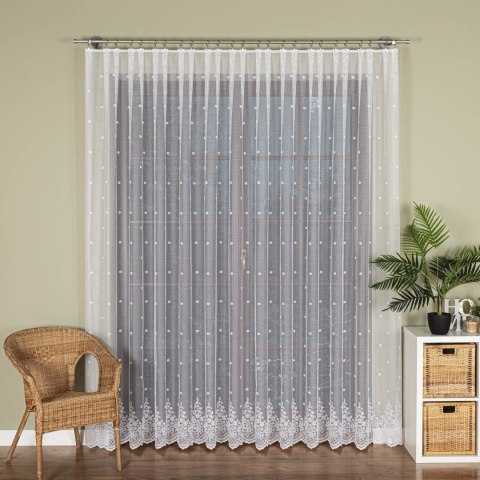 Firanka żakardowa na metry 131011 wysokość 250 cm kolor biały