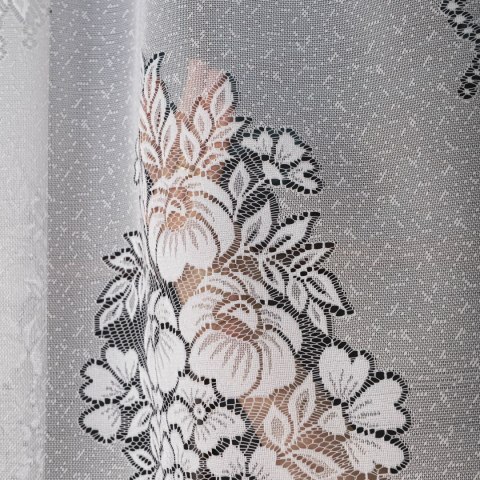 Firanka żakardowa na metry 361350 wysokość 250 cm kolor biały