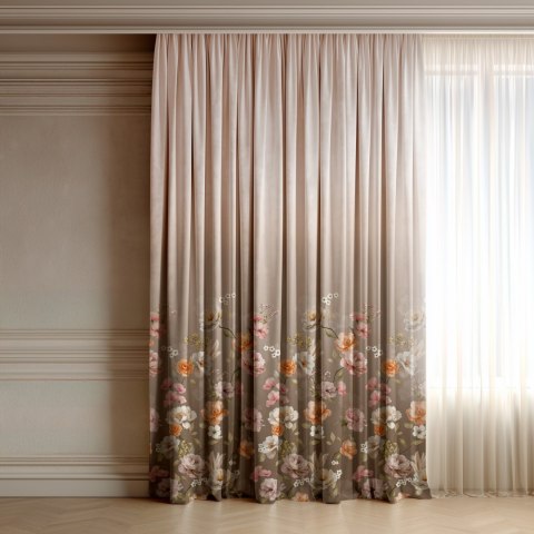 LIORA Tkanina dekoracyjna VELVET ze wzorem po całości, wysokość 300cm, kolor 004 beżowy D00379/VEL/004/000300/1