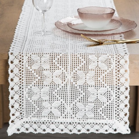 OBRUS MARTHA 40 X 140 CM BIAŁY