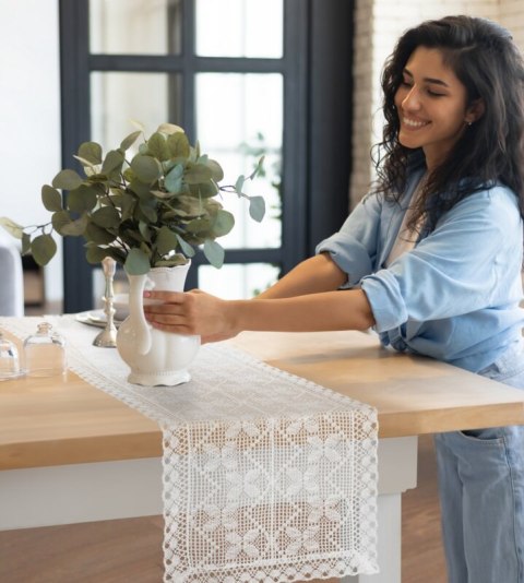 OBRUS MARTHA 40 X 140 CM BIAŁY