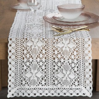 OBRUS MARY 40 X 180 CM BIAŁY