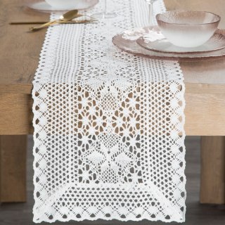 OBRUS MEGGY 32 X 140 CM BIAŁY