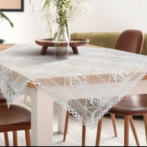 OBRUS ROSALY 85 X 85 CM BIAŁY