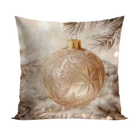 ZŁOTA BOMBKA Poszewka dekoracyjna VELVET, 40x40cm, kolor 004 beżowo-złoty PBN367/POP/004/040040/1