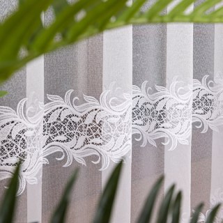 Firanka z aplikacją, wysokość 175cm, kolor 001 biały 113084/433/001/000175/1