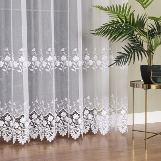 Firanka z aplikacją, wysokość 280cm, kolor 001 biały 113080/768/001/000280/1