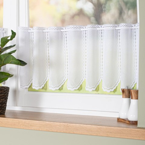 Zazdrostka żakardowa panelowa, wysokość 30cm, kolor 001 biały 023429/000/001/000030/1