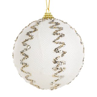 BOMBKA CHOINKOWA O 10 CM KREMOWY