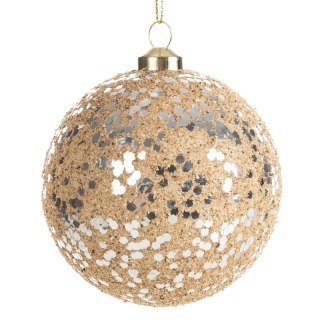 BOMBKA CHOINKOWA O 8 CM JASNOBRĄZOWY