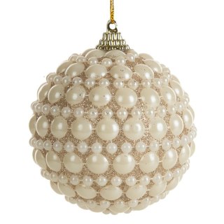 BOMBKA CHOINKOWA O 8 CM KREMOWY