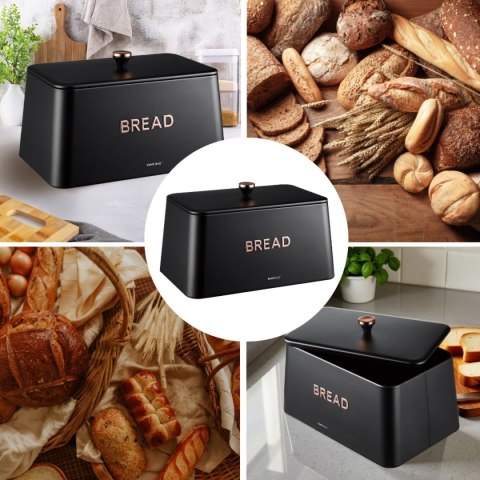 ELEGANCKI CHLEBAK STALOWY KINGHOFF KH-1949 CZARNY