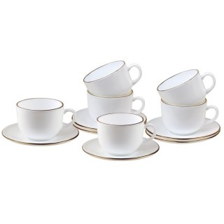 ZESTAW KAWOWY 6 FILIŻANEK ZE SPODECZKAMI KINGHOFF OPAL KH-1929