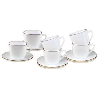 ZESTAW KAWOWY 6 FILIŻANEK ZE SPODECZKAMI KINGHOFF OPAL KH-1930