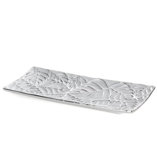 PATERA DEKORACYJNA MIRIAM (01) 31 X 13 X 3 CM SREBRNY