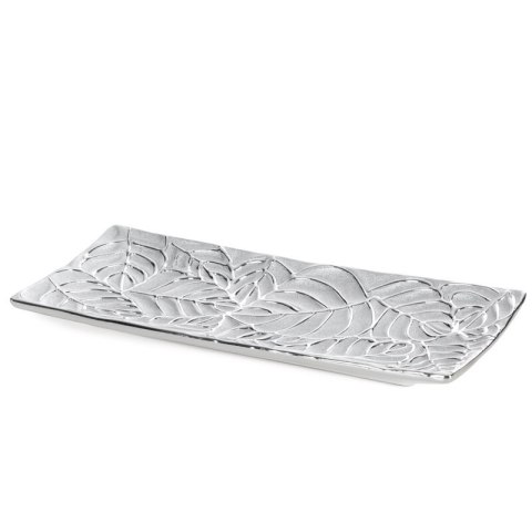 PATERA DEKORACYJNA MIRIAM (01) 31 X 13 X 3 CM SREBRNY