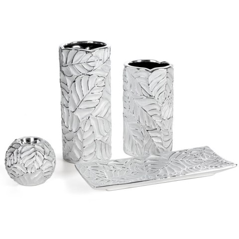 PATERA DEKORACYJNA MIRIAM (01) 31 X 13 X 3 CM SREBRNY