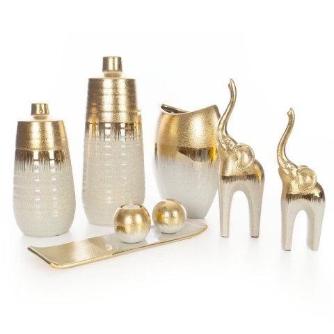 WAZON DEKORACYJNY MAX 24 X 15 X 30 CM KREMOWY