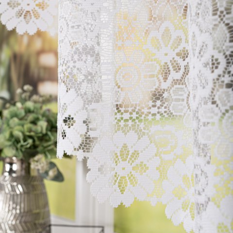 FAUSTYNA Firanka żakardowa odpasowana, szerokość 250cm x wysokość 120cm, kolor 001 biały 004411/FOL/001/000122/1