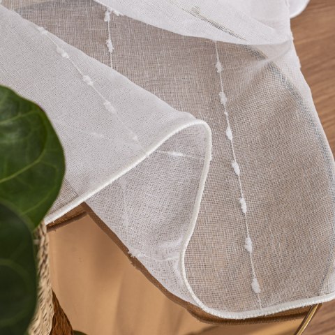 Firanka fantazyjna ze zdobieniem po całości, wysokość 300cm, kolor 001 biały 424079/OLO/001/000300/1