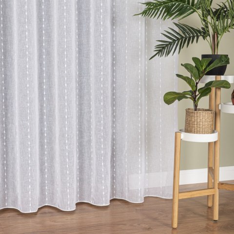 Firanka fantazyjna ze zdobieniem po całości, wysokość 300cm, kolor 001 biały 424079/OLO/001/000300/1