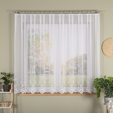 Firanka żakardowa na metry 004411 wysokość 140 cm kolor biały
