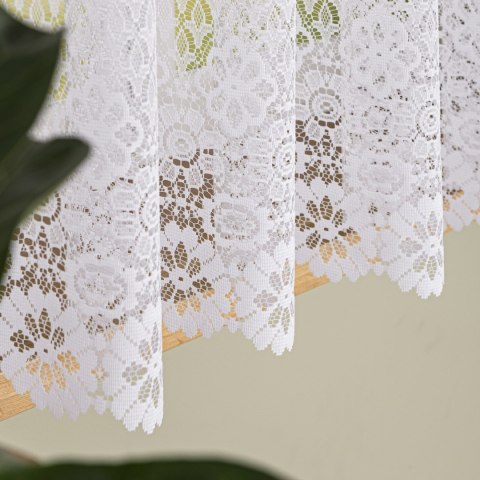Firanka żakardowa na metry 004411 wysokość 140 cm kolor biały